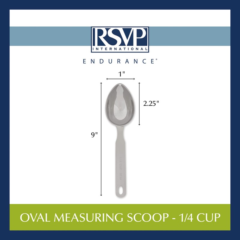 Endurance Oval Measuring Scoop, 1/4 Cup