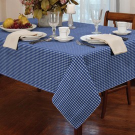 Classic Home Store Alan Symonds Tablecloths Gingham Tablecloth Blue 54 x 72, 12401756