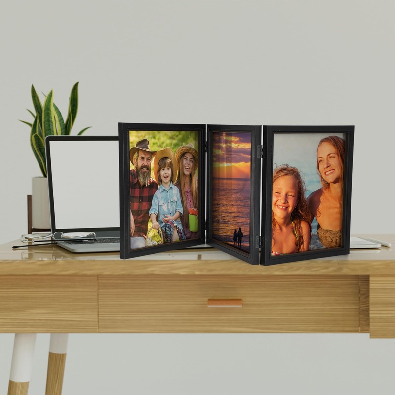 Sintuff 8 x 10 Picture Frames Hinged Fold Photos Frame