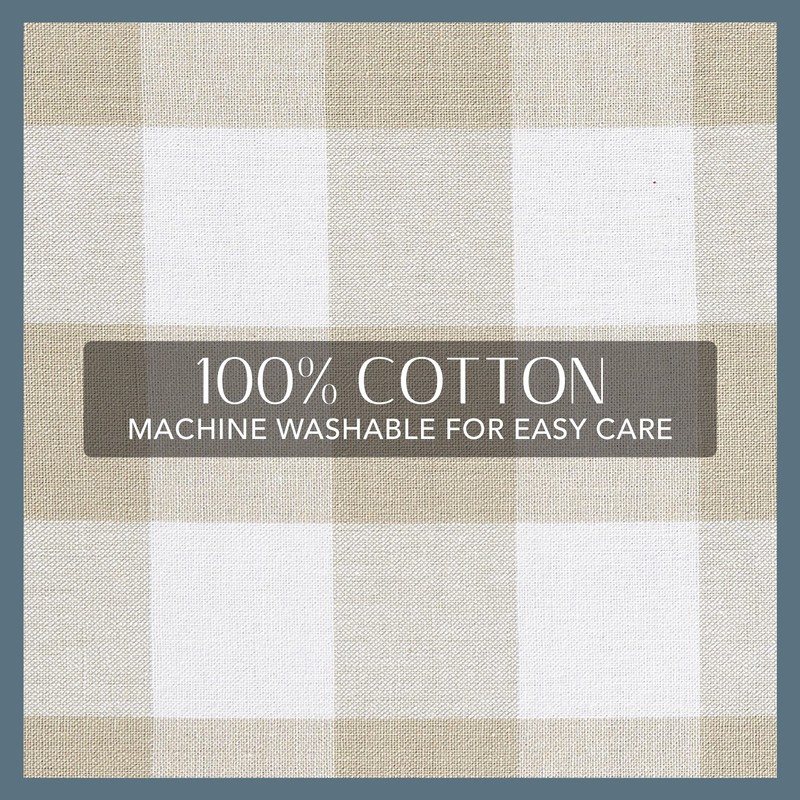 Elrene Home Fashions Cortina de Ducha a Cuadros de búfalo,