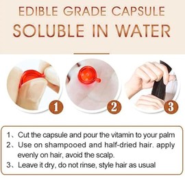 Pongnas 30 Cápsulas de Reparación de Cabello con Cuenta para el Cabello Dañado Seco Nutritivo para Mujeres y Hombres