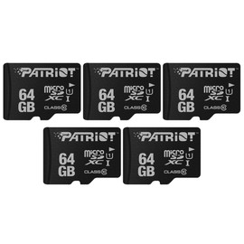 Patriot LX Series Micro SD Flash Memory Card 64GB - 5 Pack