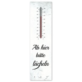 T004 Cult Thermometer + Key Holder – From Here Please Smile – Aluminium Interior and Exterior