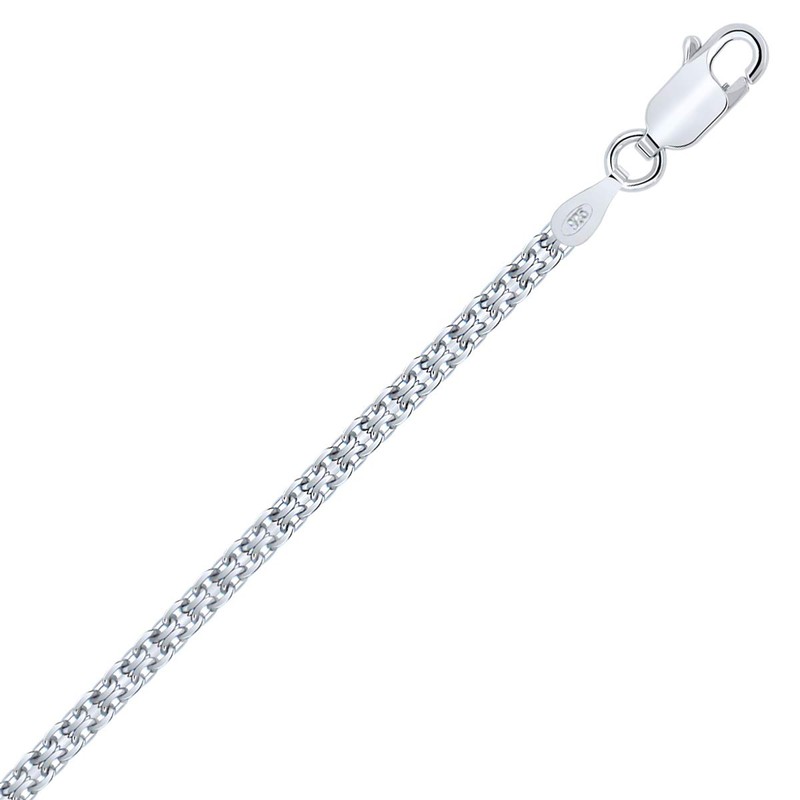 PLANETYS - Bismarck Chain Bracelet 925 Sterling Silver Rhodium-Plated 2.4