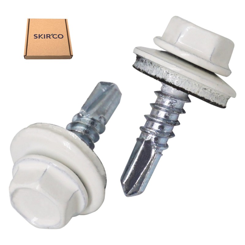 SKIR'CO (Pack of 50) Roofing Screws, Hexagonal Head, 4.8 x