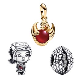 H.ZHENYUE 925 Sterling Silver Charms for European Bracelets and Necklace Animals Mouse Duck Cat Princess Cartoon Beads for Women Bracelets Necklace 3 Pieces/Pack, Silver, Cubic Zirconia