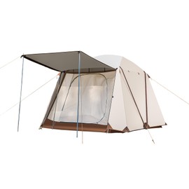 ARMOR CASTLE Camping Tents, 3-4 People Waterproof Cabin Tents, Double Layer Family Camping Tent with 2 Doors 360 Degree Panoramic Screen Window, Beach Tent with Carry Bag for Outdoor Hiking