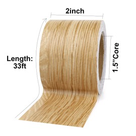 BOMEI PACK Wood Grain Repair Tape,Self Adhesive Repair Patch for Furniture, Floors, Cabinets, Windows, Doors, RV, Home Decor and DIY Projects (1, Coffee Oak, 2inch X 33ft)