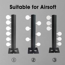 Atflbox The Metal Swing Shooting Target Stand with 6 Steel Plates for Airsoft BB Guns Practise (Dueling Tree)