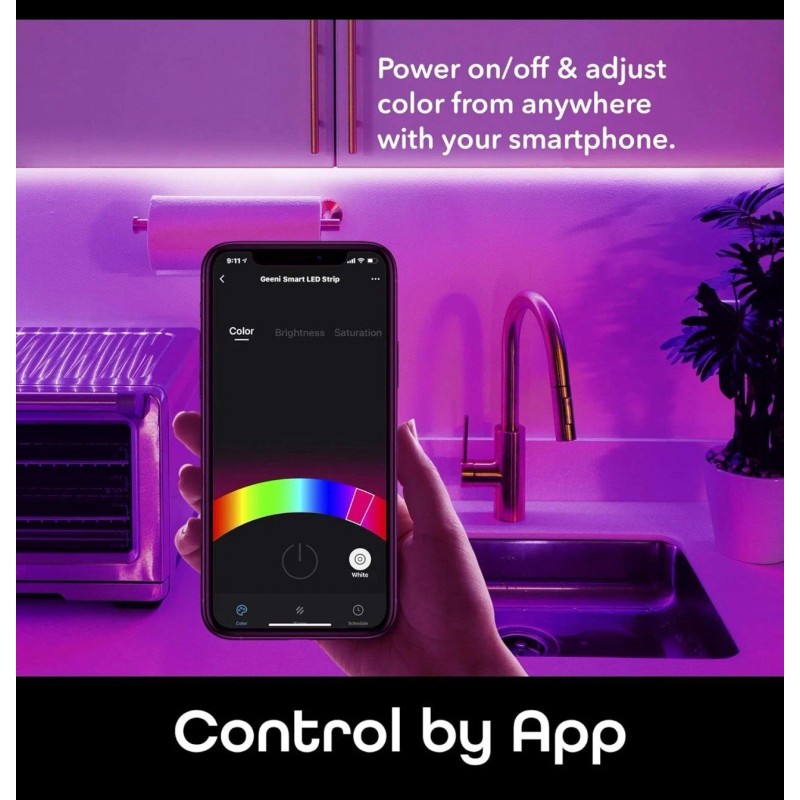 Geeni Prisma Strip 16 - Smart LED Light Kit, RGB,
