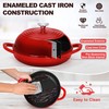 TeamFar Cast Iron Bread Dutch Oven, 6 Qt Enameled Dutch