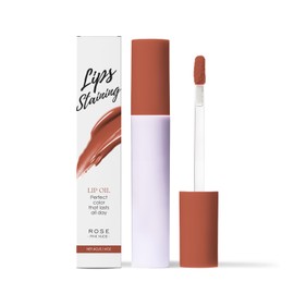 Lips Staining Lip Oil, Moisturizing Glittery Lip Gloss, Long-Wearing And Non-Transfer Lip Color, (Rose)