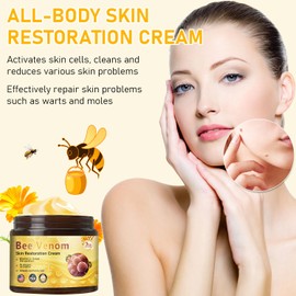 Bee Venom Skin Restoration Cream, Professional Bee Venom Skin Cream,Deeply Cleanses And Moisturizes, Effectively Reducing Blemishes(2PCS)