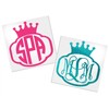 Crown Monogram Decal, Your Choice of Color & Style |