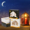 DPKOW 12pcs Eid Mubarak Boxes with Window, Eid Party Boxes