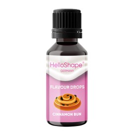 HelloShape Flavour Drops, Sugar-Free, 30 ml, Cinnamon Bun, Calorie-Free Sweetening Drops with Dosing Aid, Vegan, for Natural Yogurt, Porridge or Quark
