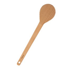 Fisura - Original Wooden Spoon in Shape, Set of 2 Spatulas for Cooking, Beech Spoons, Heat Resistant Kitchen Accessories. (Microphone)