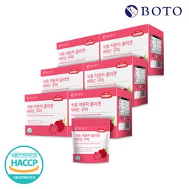 Bottu 보뚜 석류 저분자 콜라겐 비타C 30구미 6봉 x 6박스 (총1080구미) Bottu Pomegranate Low Molecular Collagen Vitamin C 30 Gummies 6 Packs x 6 Boxes (Total 1080 Gummies)