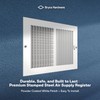 Bryce Hardware 10 x 8 Inch (Duct Opening) White Supply