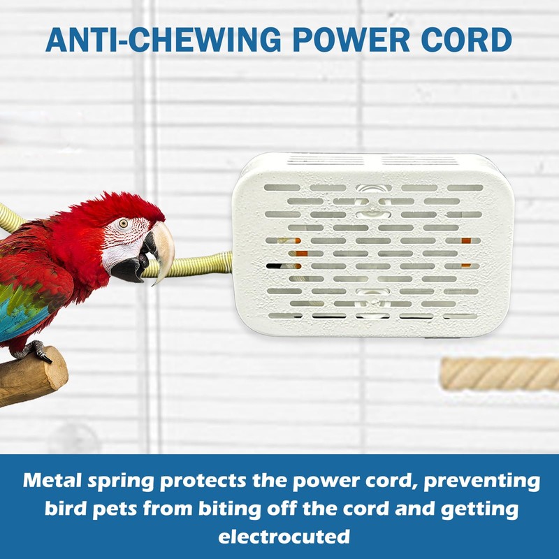 WEIYOONS Bird Heater Warmer for Cage, Bird Heat Lamp with