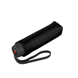 Knirps Umbrella I.010 Small Manual with Umbrella Bag, Small Umbrella for Travel, Hand Opener, Pocket Umbrella, Windproof & Lightweight, Mini Umbrella, Black
