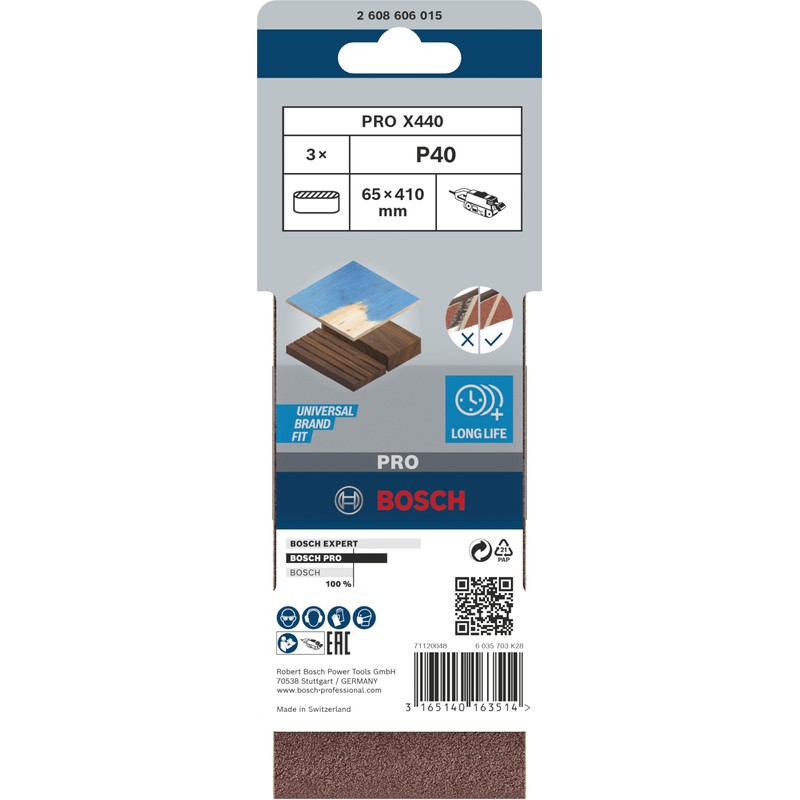 Bosch 2608606015 65 x 410 mm Sanding Belts for Belt
