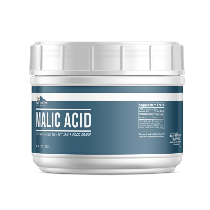 Earthborn Elements Malic Acid Powder, (2 lb), Used in Food,
