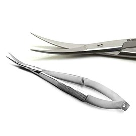 MEDSPO Professional Dental Surgical Medical Dissecting Scissors | Trimming Cutting Nursing Stitch Suture Veterinary | Tissue Surgery Instruments (Noyes Scissors Cur)