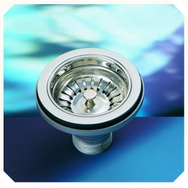 LIRA 1945.040 Universal Basketball Fleet Without Too Full for Sinks, Stainless Steel, FORO Ø90 USCITA 1½"Gas