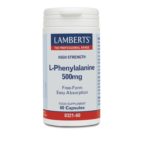 Lamberts L-Phenylalanine 500mg, 60caps (8321-60)