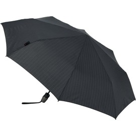 Knirps T.220-4100 Men's Folding Umbrella, Automatic Open and Close, One-Touch, Sturdy Brand, Black, Pinstripe