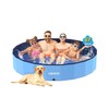 VISTOP Jumbo Foldable Dog Pool, Hard Plastic Shell Portable Swimming