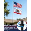Acostop 15ft In Ground Flag Pole for Outside House, Fit