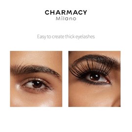 CHARMACY Power Lash Mascara with Fibres - 5X Volume & False Lash Effect, Dual-Side Wand for Lengthening & Volumizing, Long-Lasting 8H Wear, Lightweigh