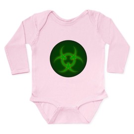 CafePress Bio Hazard Sign Body Suit Unisex Long Sleeve Baby Bodysuit Infant Romper Petal Pink