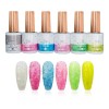 Obp Gama De 6 Pzs Gel Semipermanente Esmalte Con Glitter