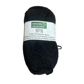 Caron Naturally Caron SPA Yarn color #0012 Black Bamboo Blend Yarn 3 oz.