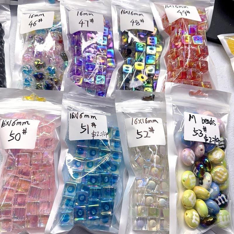 Clearance Acrylic beads for pens keychain crystal beads:_3#