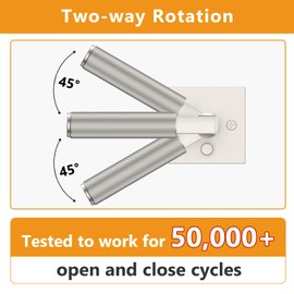 Amerdeco 1 Pack Privacy Door Handles, Brushed Satin Nickel Interior, Knurled Lever, Heavy Duty for Bedroom and Bathroom, Reversible Keyless for Right & Left Side AM0021