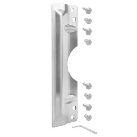Nuk3y Door Latch Guard Protector Stainless Steel for Out Swing Doors (Stainless Steel, 3" x 11")