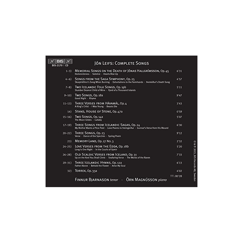 Jón Leifs: Complete Songs