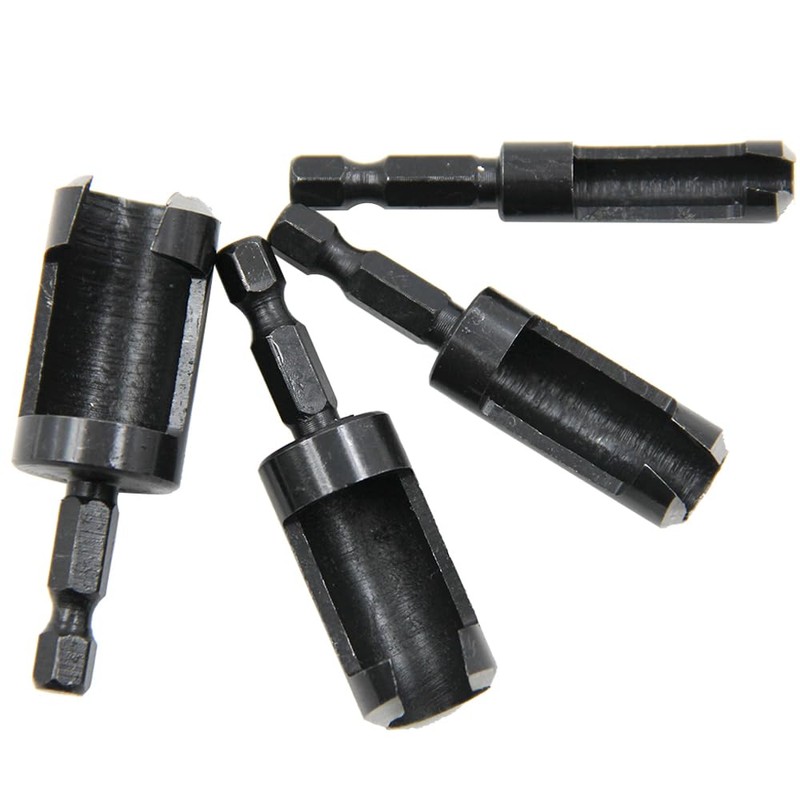 Eyech 8Pcs Wood Plug Cutter, Carbon Steel Straight and Taper