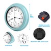 Crosstime 12 Inch Outdoor Clock Waterproof with Thermometer,Vintage Indoor Outdoor