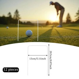 Jtuxcke 12 PCS Croquet Wickets Replacement for Croquet, Metal Croquet Hoops Arched Wickets for Family Lawn Backyard Outdoor Game