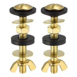 QUARKZMAN 2 Stück Universal Toilettenbehälter zu Schüssel Schrauben Set, Kohlenstoffstahl Schwere Toilettenbolzen mit Muttern und Dichtungen für Badezimmer Toilettenreparatur und Montage