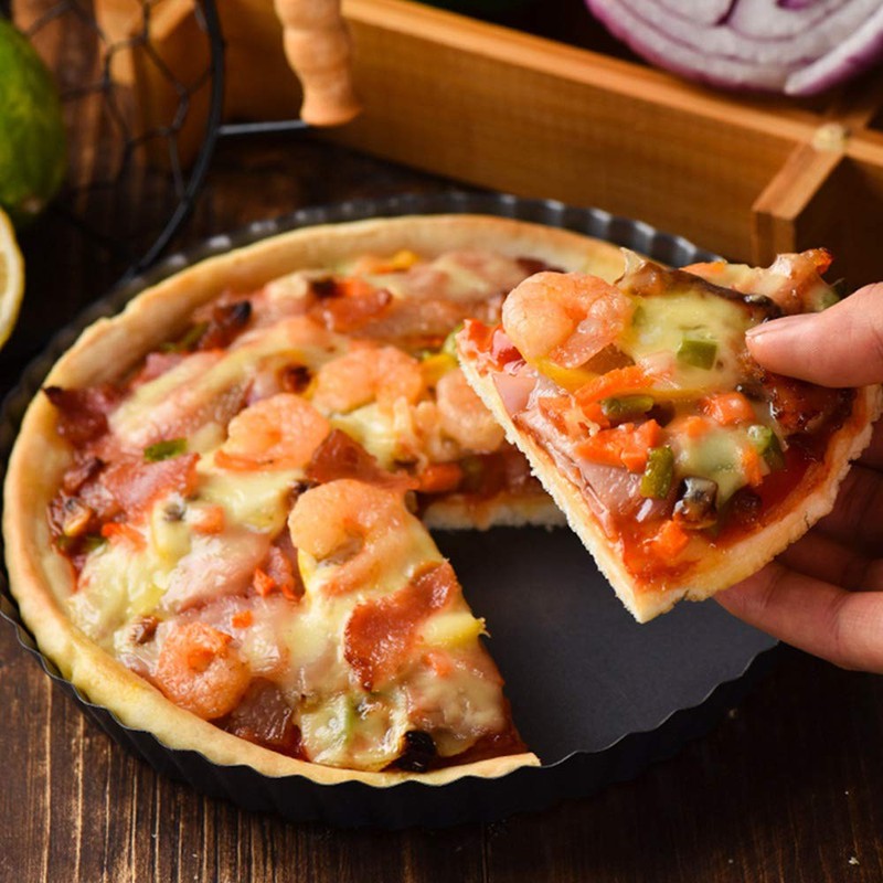 Gutsdoor Tart Pan 12 Inch with Removable Bottom Quiche Pan