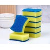 Behimend Blue Curved Dishwashing Sponges – 5-Pack
