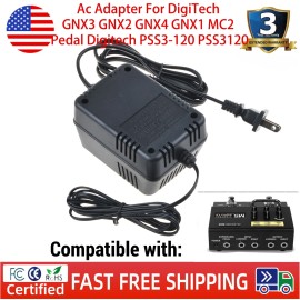 For DigiTech Ac Adapter For DigiTech GNX3 GNX2 GNX4 GNX1 MC2 Pedal Digitech PSS3-120 PSS3120