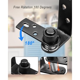 Swinging Door Hinge, 180 Degree Rotation Door Hinges for Cafe Saloon Pub Swinging Doors, 304 Stainless Steel Black Self Closing Door Hinges, Indoor Outdoor Use