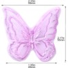 16pcs Butterfly Lace Trim, Butterfly Decor Applique Patches,Double Layers Organza